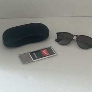 Ray Ban Erika Classic Sunglasses in Light Havana and Brown With Case.
